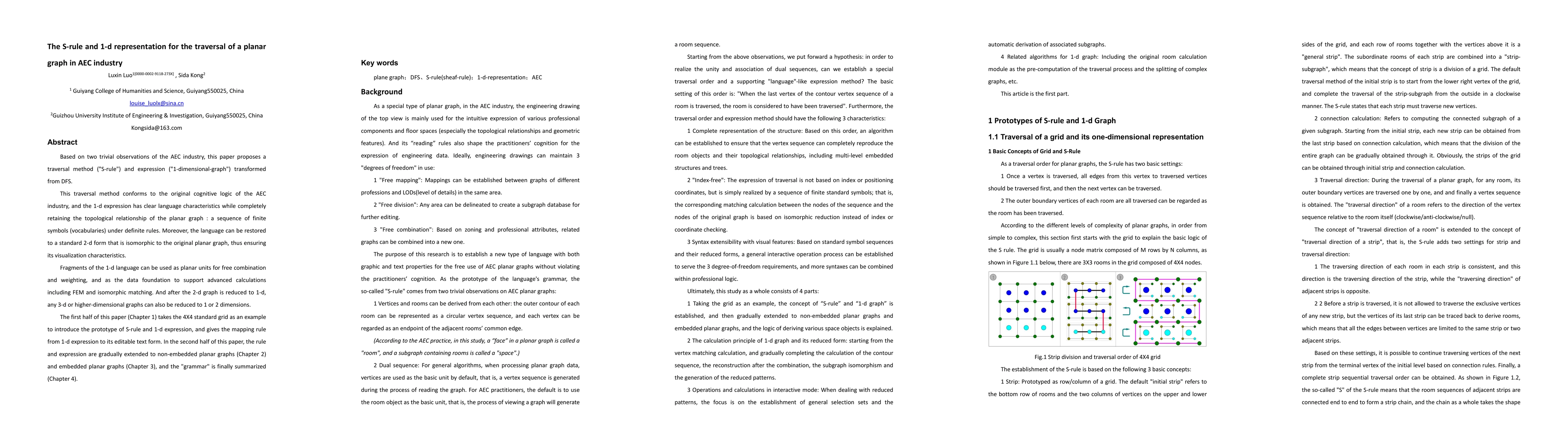 Thumbnail for The S-rule and 1-d representation for the traversal of a planar graph in
  AEC industry