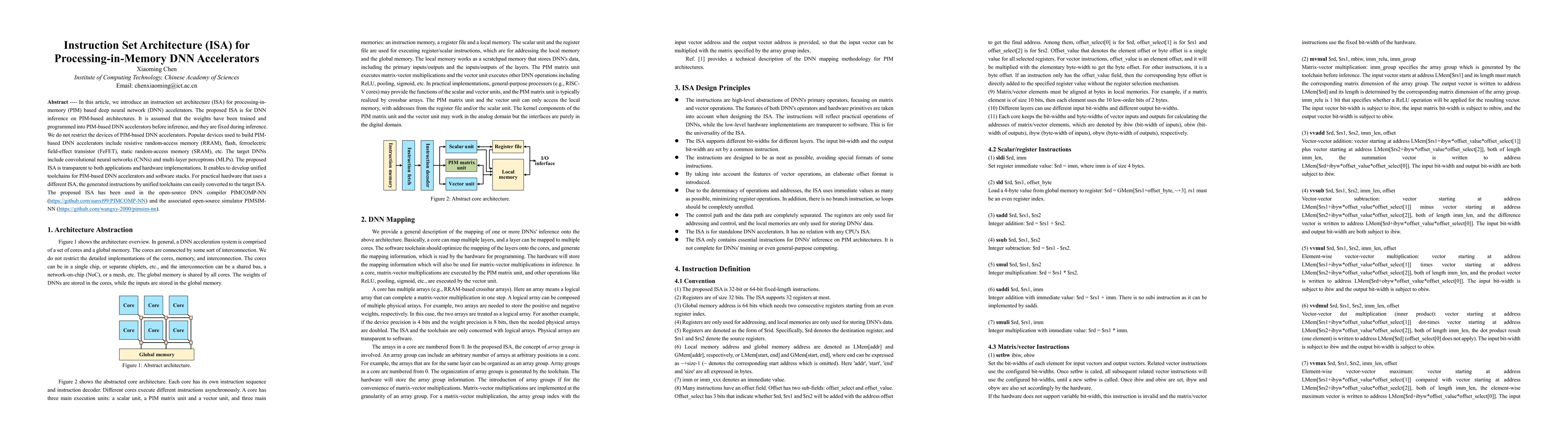 Thumbnail for Instruction Set Architecture (ISA) for Processing-in-Memory DNN
  Accelerators