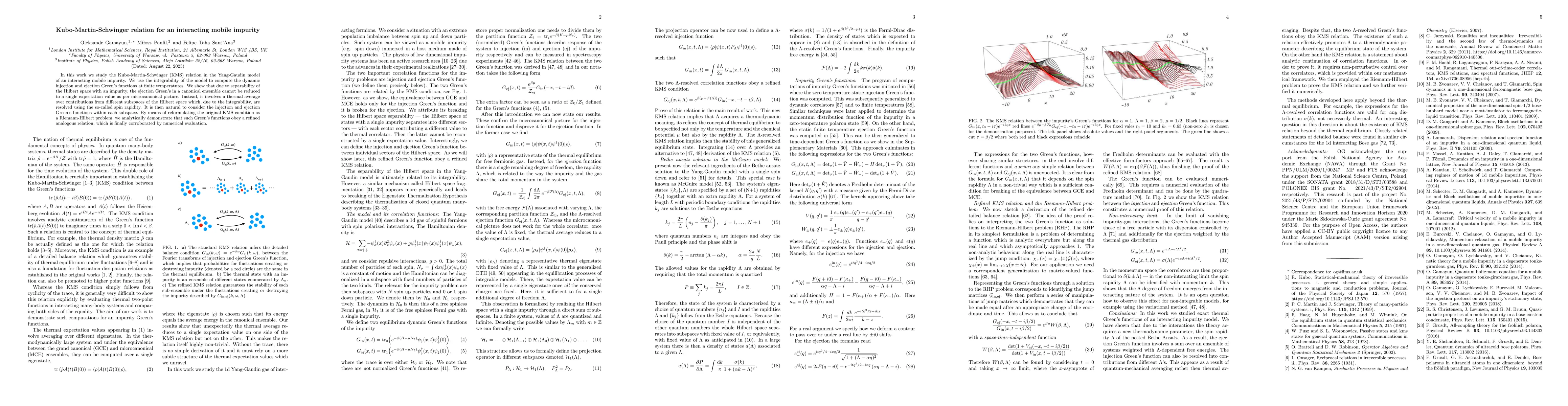 Thumbnail for Kubo-Martin-Schwinger relation for an interacting mobile impurity
