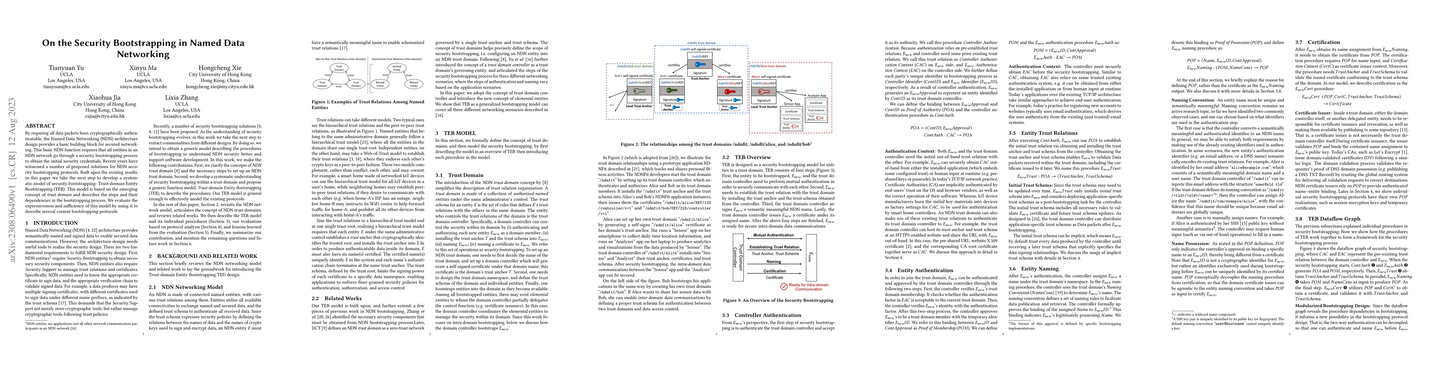 Thumbnail for On the Security Bootstrapping in Named Data Networking