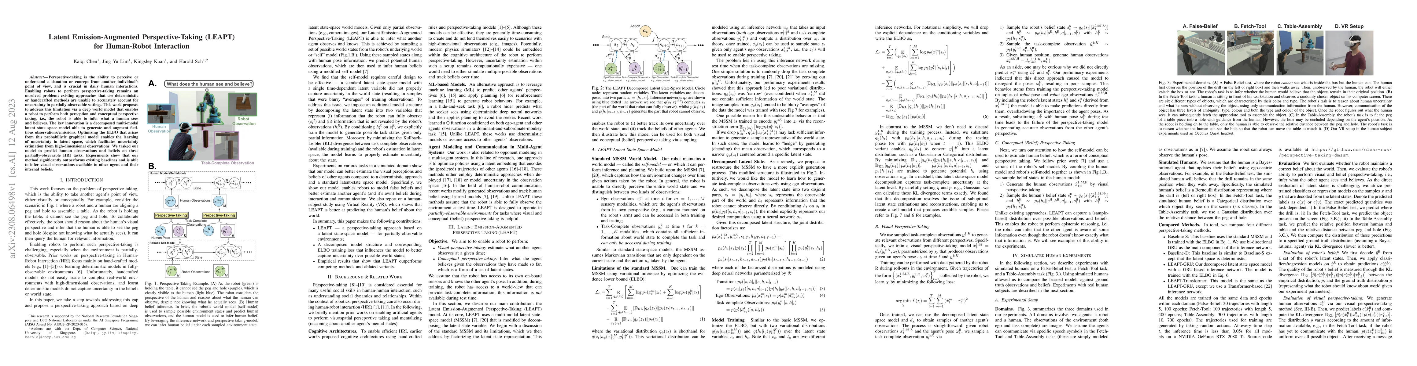 Thumbnail for Latent Emission-Augmented Perspective-Taking (LEAPT) for Human-Robot
  Interaction