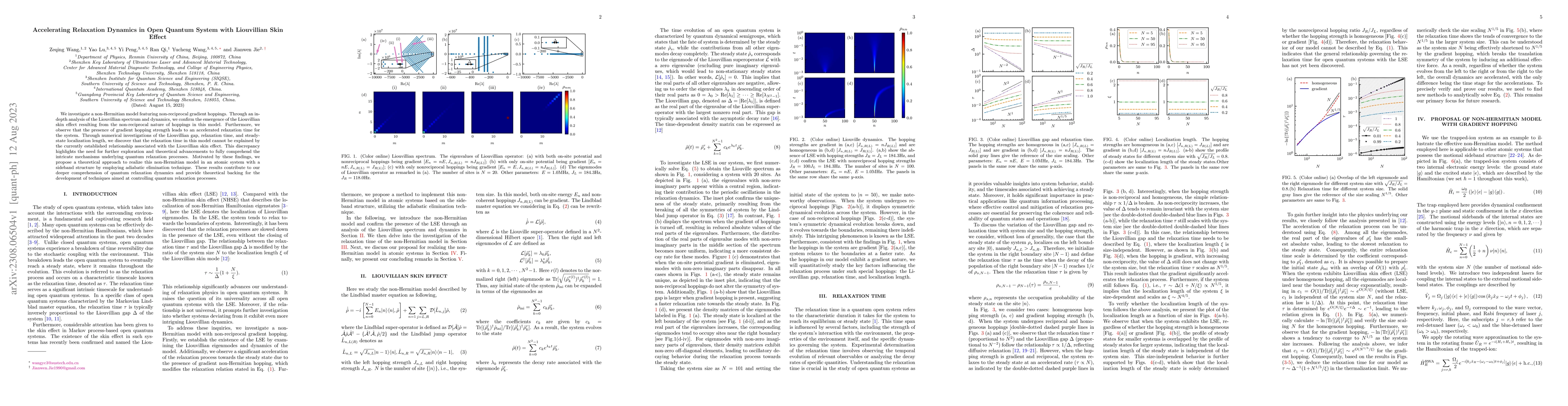 Thumbnail for Accelerating Relaxation Dynamics in Open Quantum System with Liouvillian
  Skin Effect