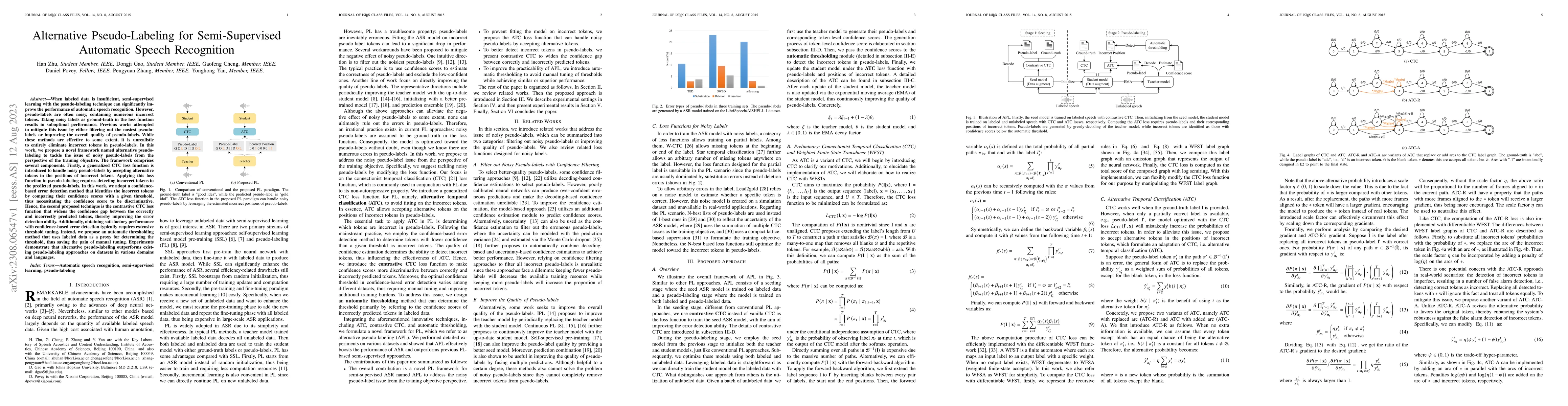 Thumbnail for Alternative Pseudo-Labeling for Semi-Supervised Automatic Speech
  Recognition