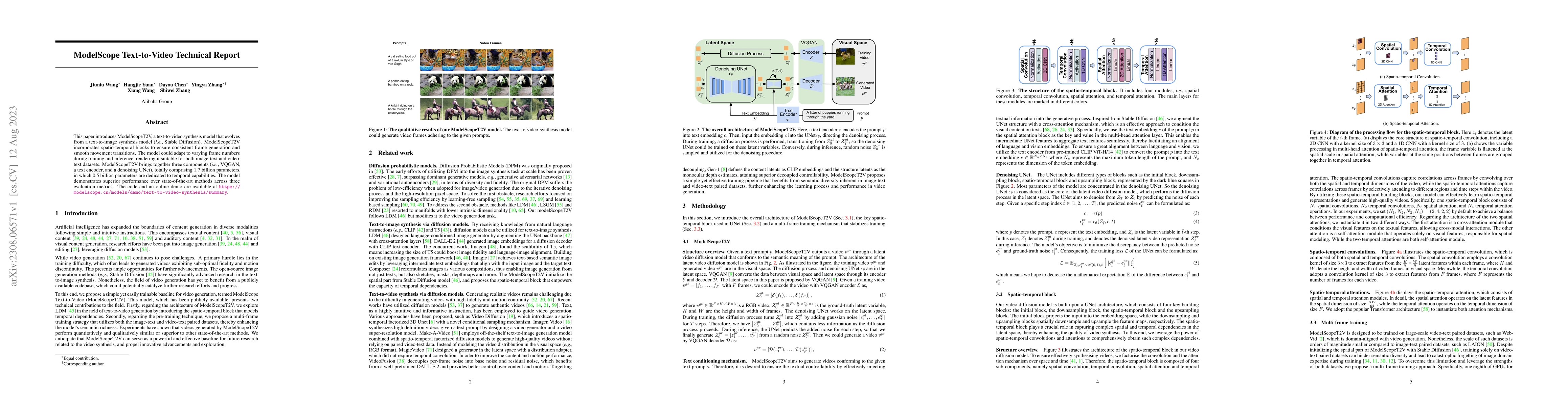 Thumbnail for ModelScope Text-to-Video Technical Report