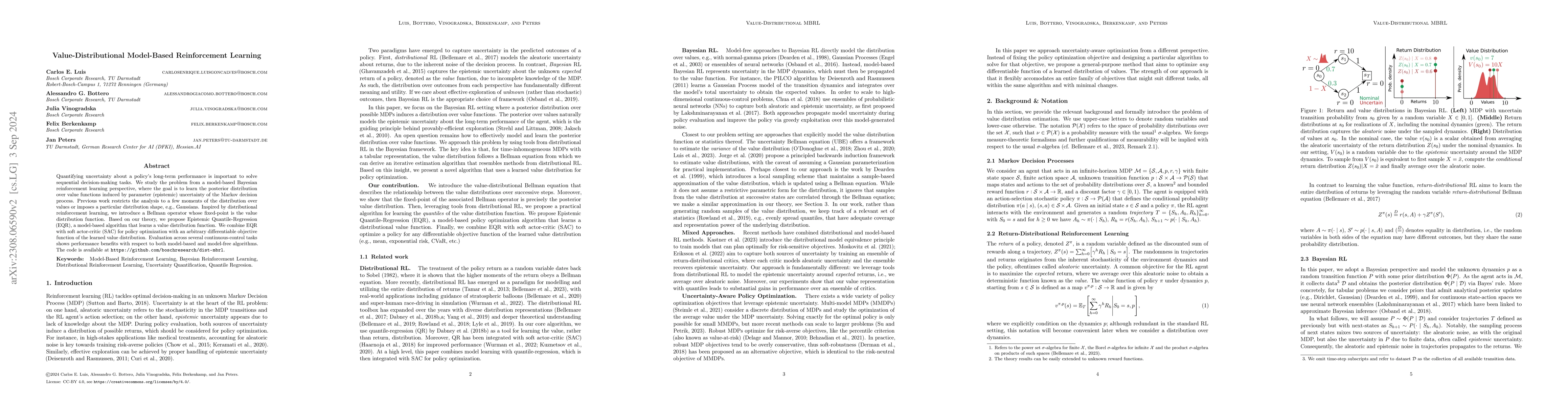 Thumbnail for Value-Distributional Model-Based Reinforcement Learning