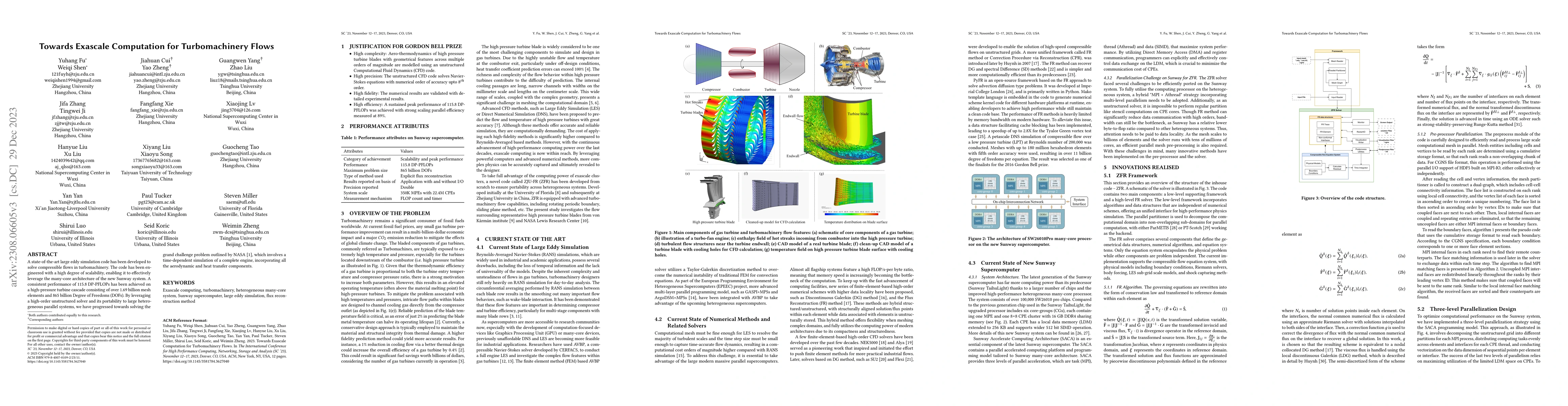Thumbnail for Towards Exascale Computation for Turbomachinery Flows