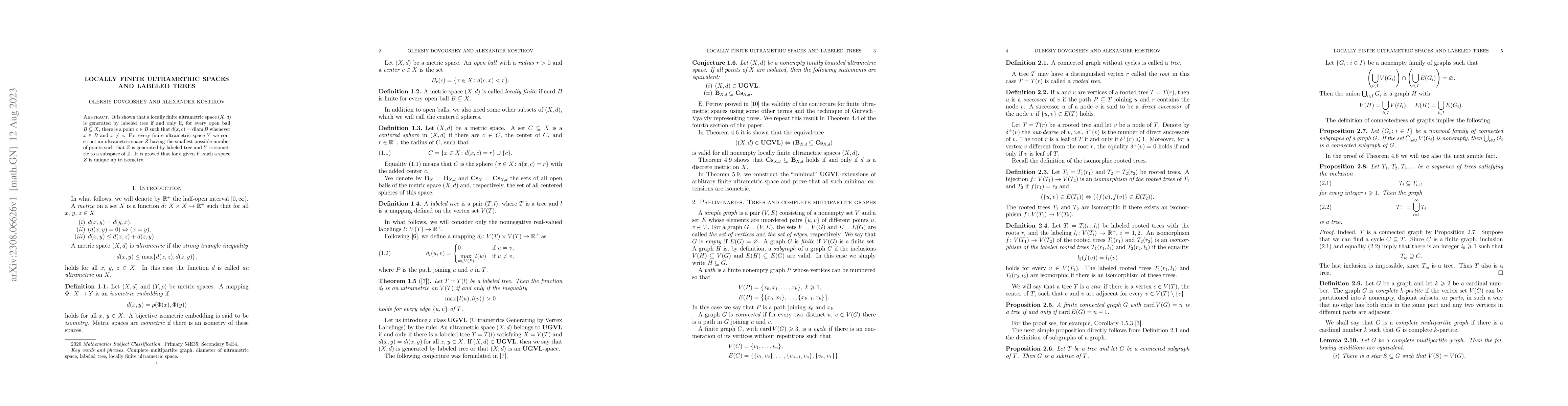 Thumbnail for Locally finite ultrametric spaces and labeled trees
