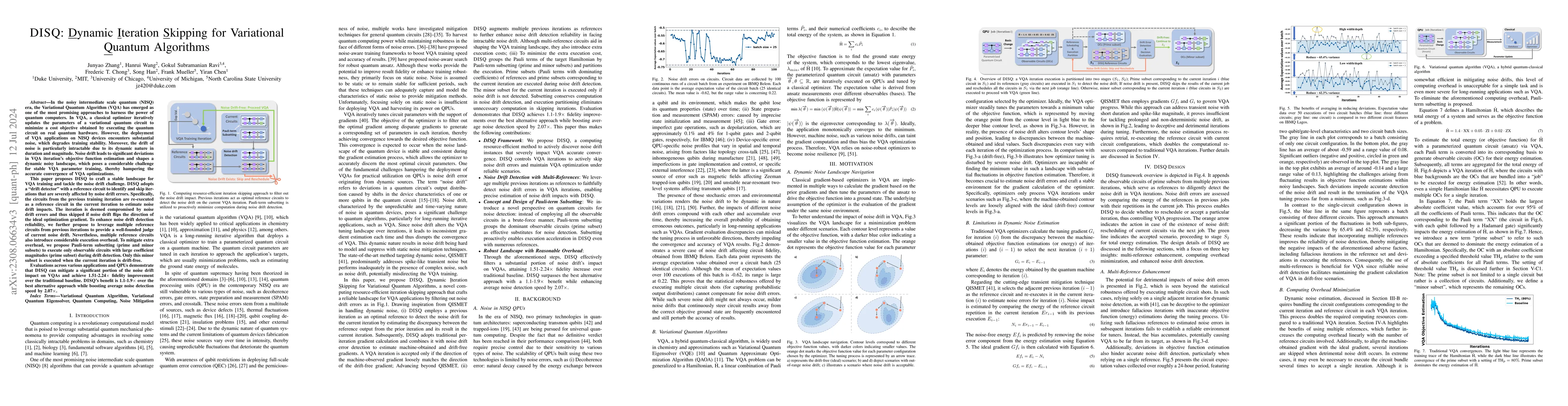 Thumbnail for DISQ: Dynamic Iteration Skipping for Variational Quantum Algorithms