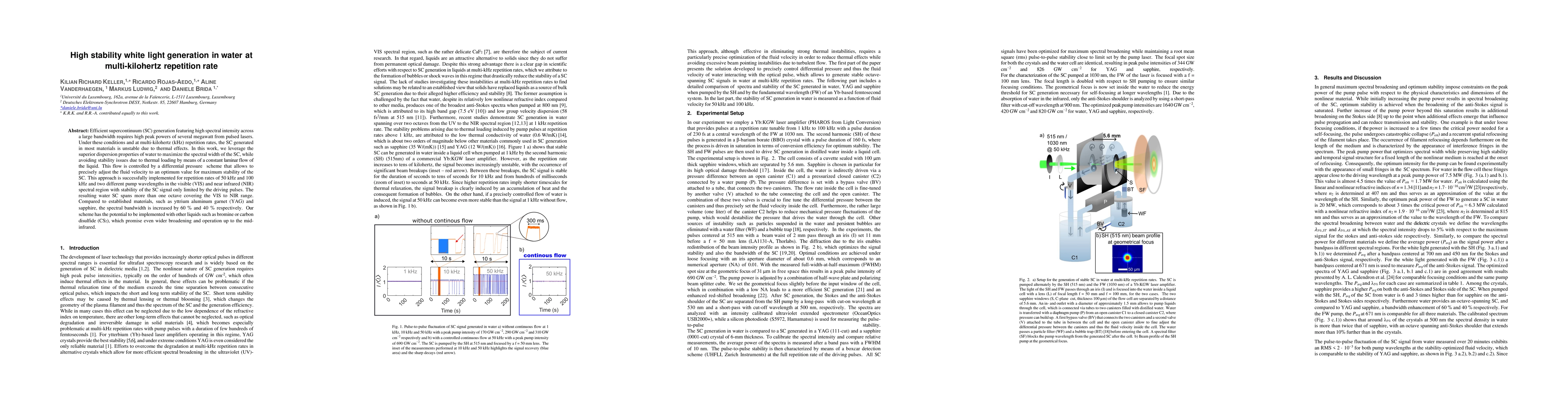 Thumbnail for High stability white light generation in water at multi-kilohertz
  repetition rate