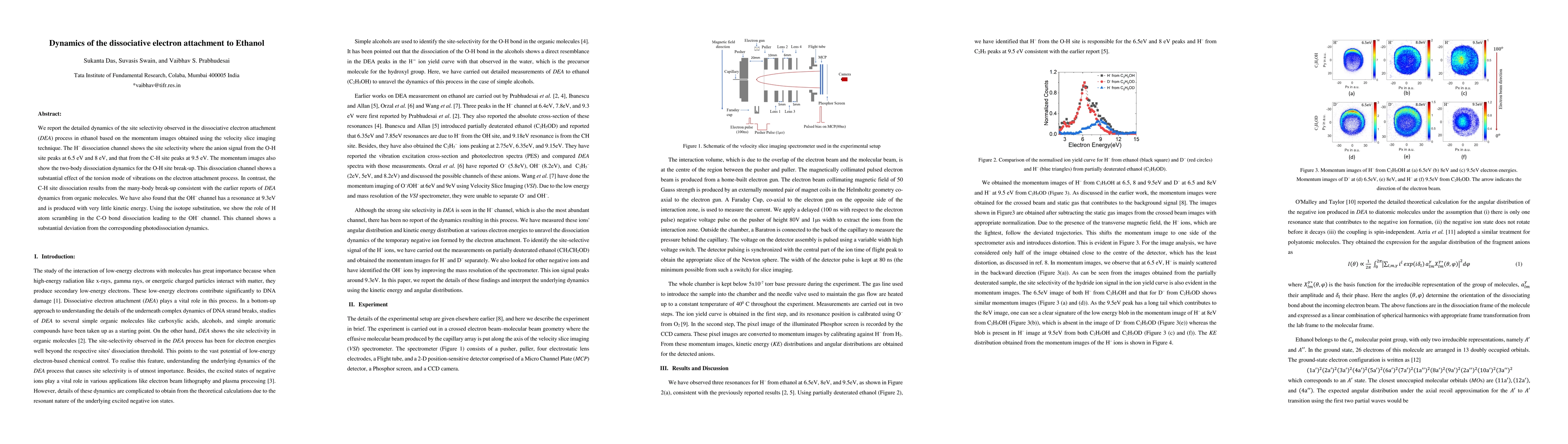 Thumbnail for Dynamics of the dissociative electron attachment to Ethanol