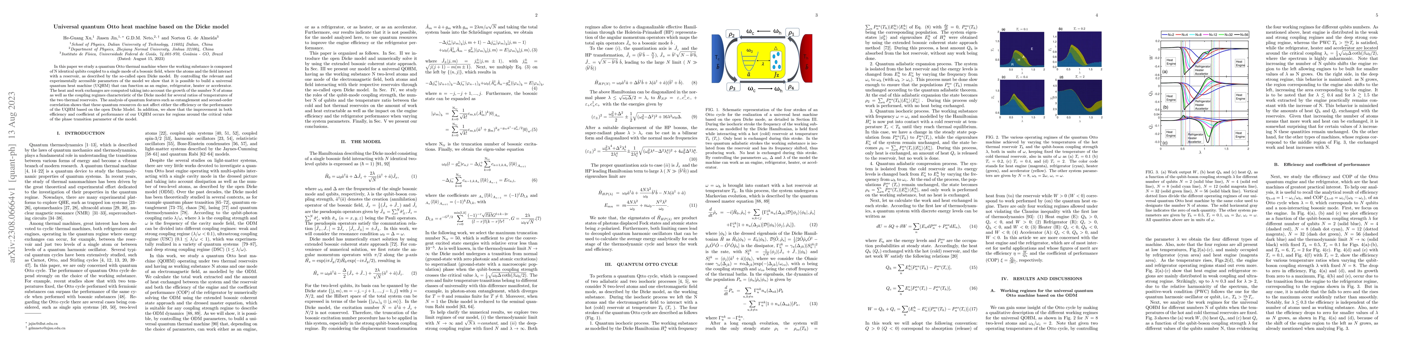 Thumbnail for Universal quantum Otto heat machine based on the Dicke model
