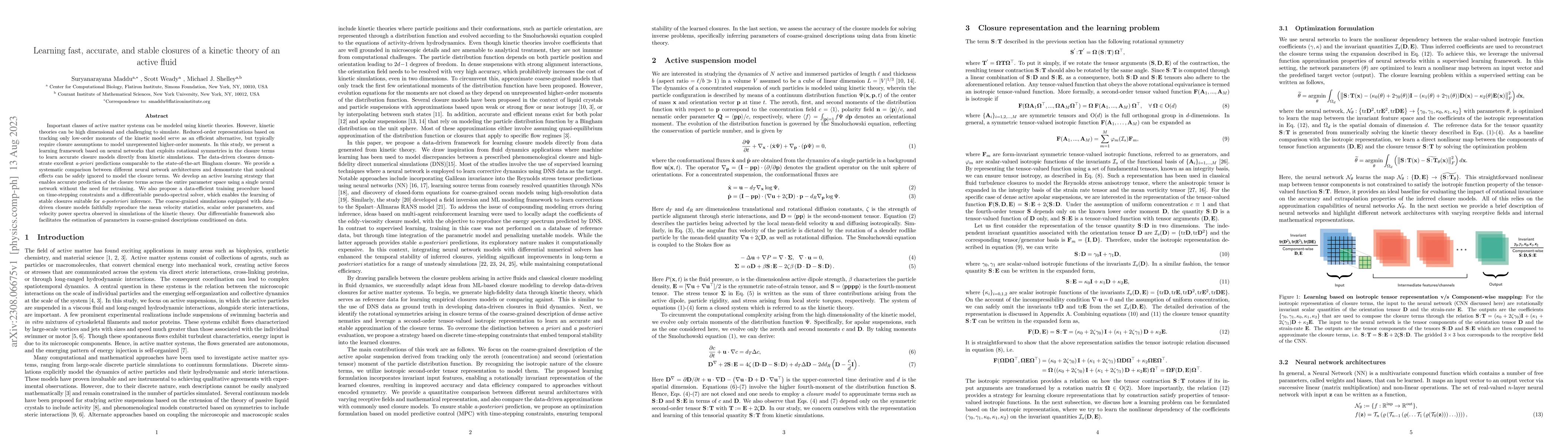 Thumbnail for Learning fast, accurate, and stable closures of a kinetic theory of an
  active fluid