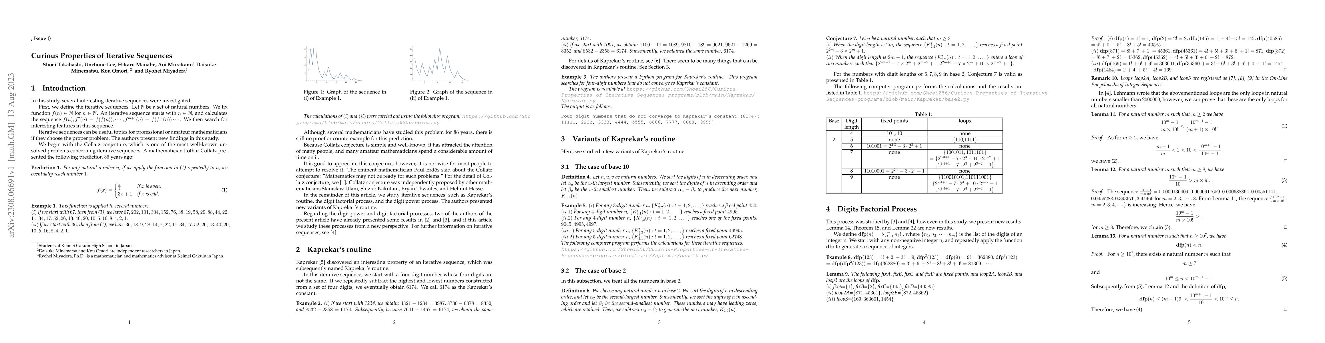 Thumbnail for Curious Properties of Iterative Sequences