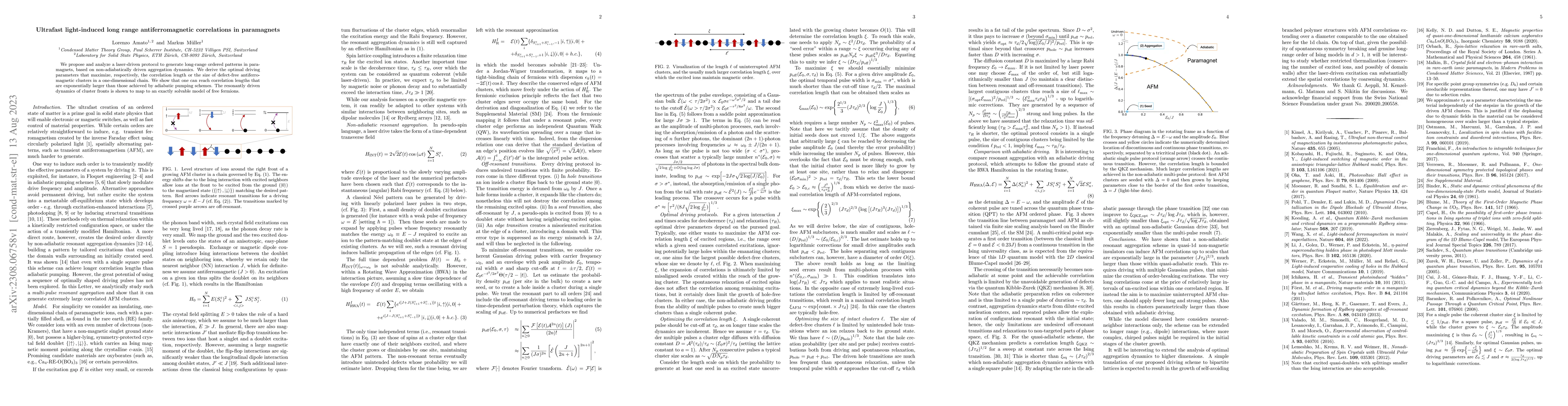 Thumbnail for Ultrafast light-induced long range antiferromagnetic correlations in
  paramagnets
