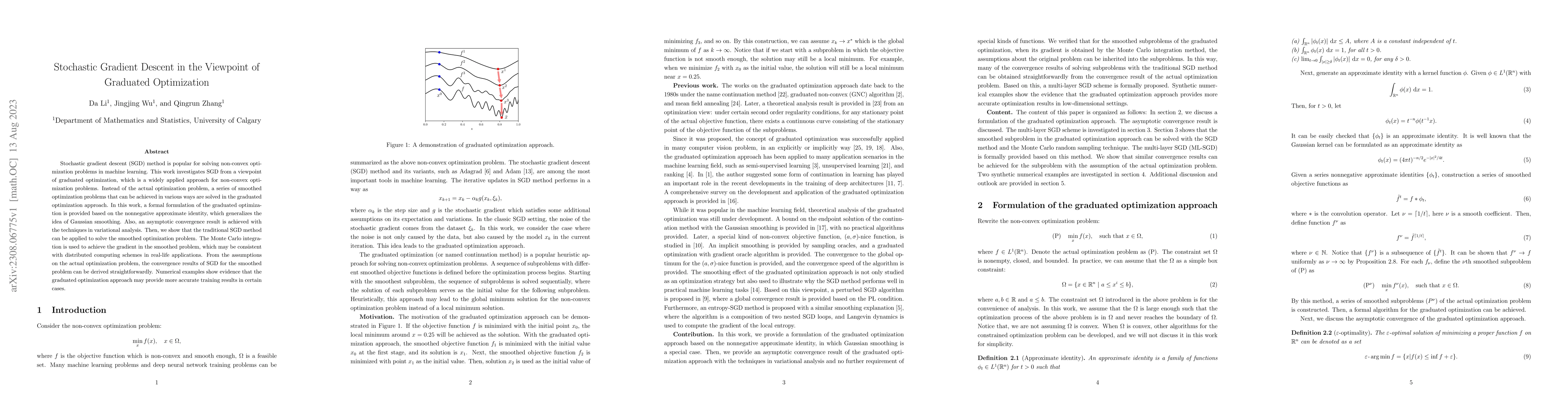 Thumbnail for Stochastic Gradient Descent in the Viewpoint of Graduated Optimization