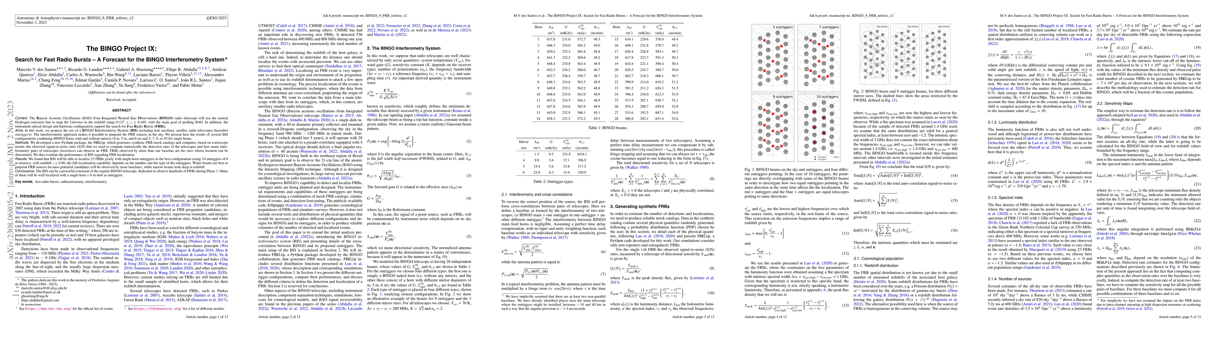 Thumbnail for The BINGO Project IX: Search for Fast Radio Bursts -- A Forecast for the
  BINGO Interferometry System