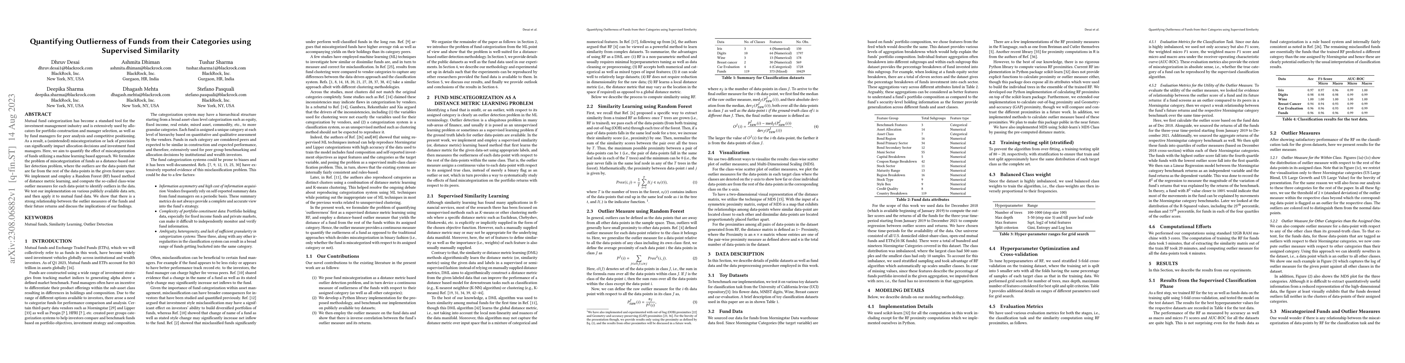 Thumbnail for Quantifying Outlierness of Funds from their Categories using Supervised
  Similarity