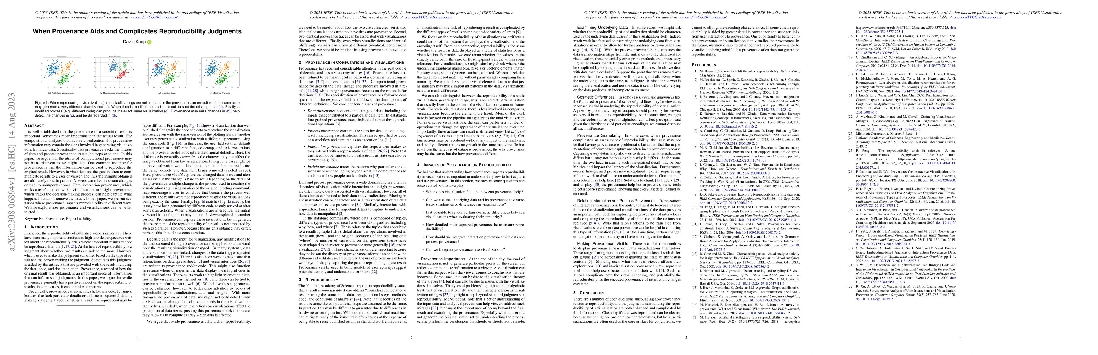 Thumbnail for When Provenance Aids and Complicates Reproducibility Judgments