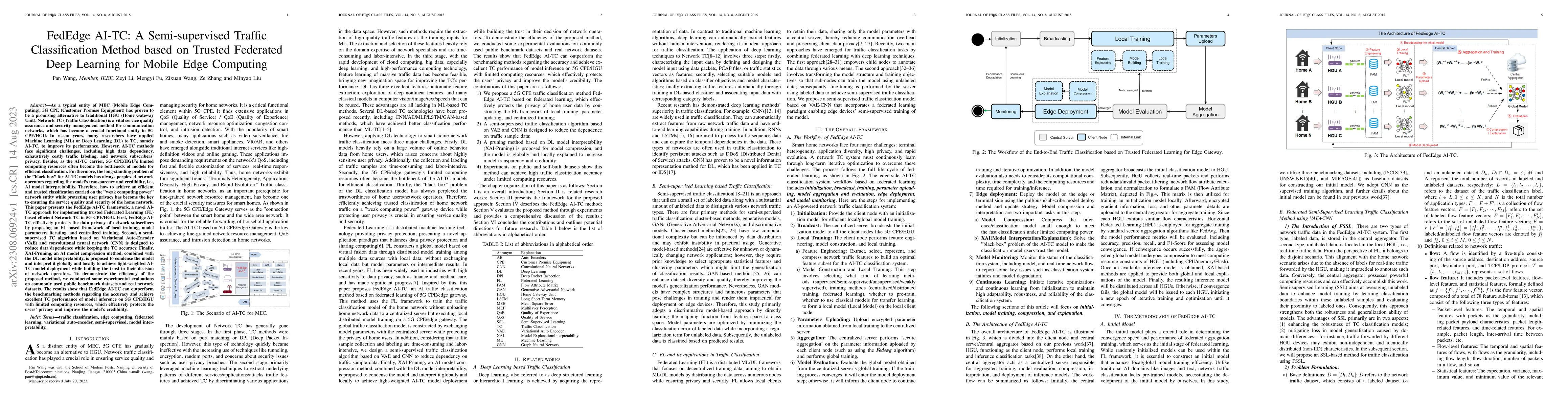 Thumbnail for FedEdge AI-TC: A Semi-supervised Traffic Classification Method based on
  Trusted Federated Deep Learning for Mobile Edge Computing