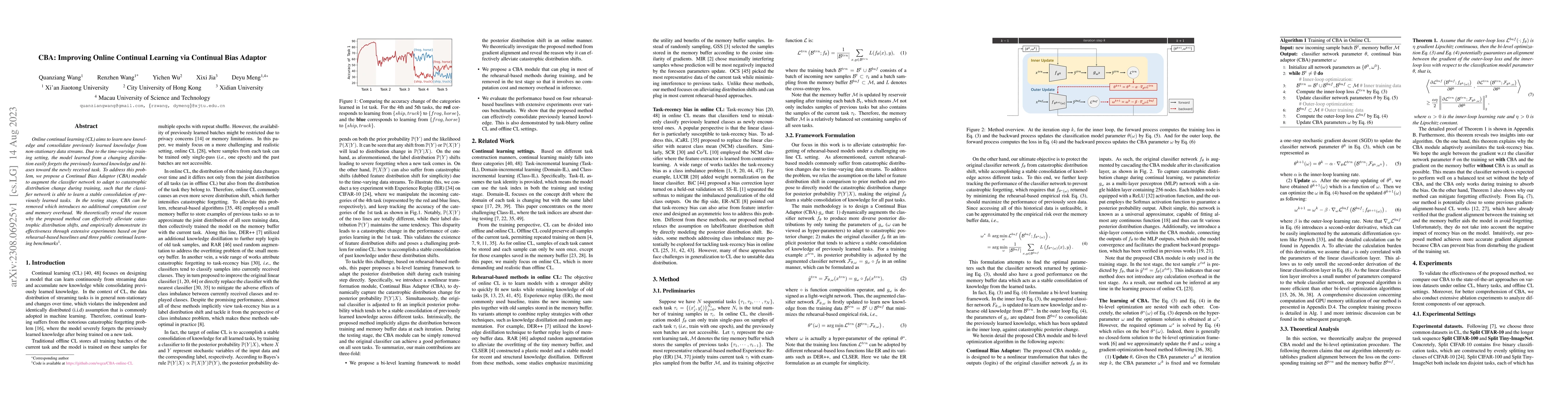 Thumbnail for CBA: Improving Online Continual Learning via Continual Bias Adaptor