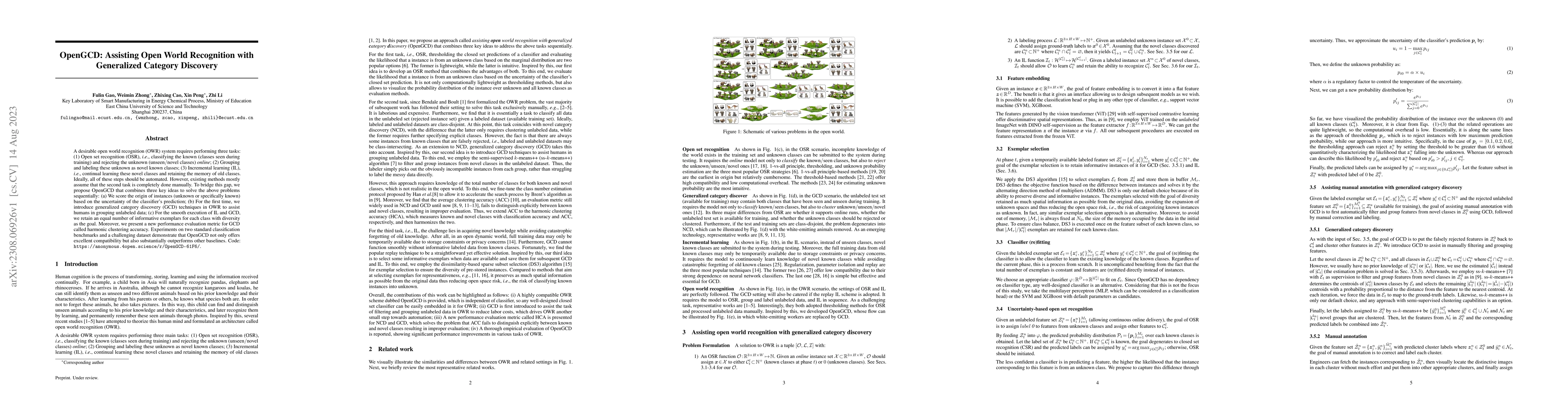 Thumbnail for OpenGCD: Assisting Open World Recognition with Generalized Category
  Discovery