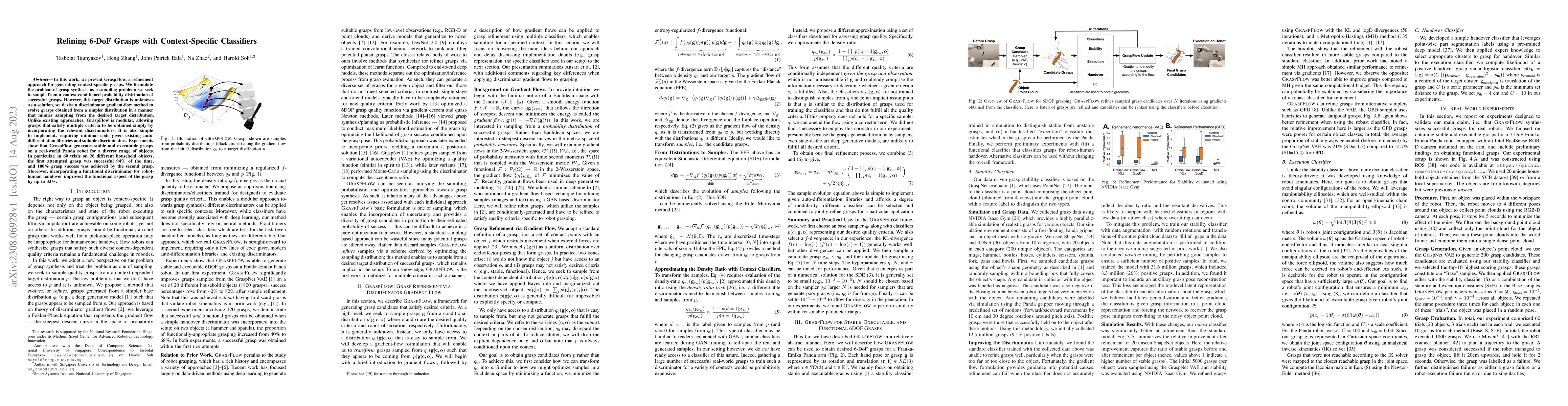 Thumbnail for Refining 6-DoF Grasps with Context-Specific Classifiers