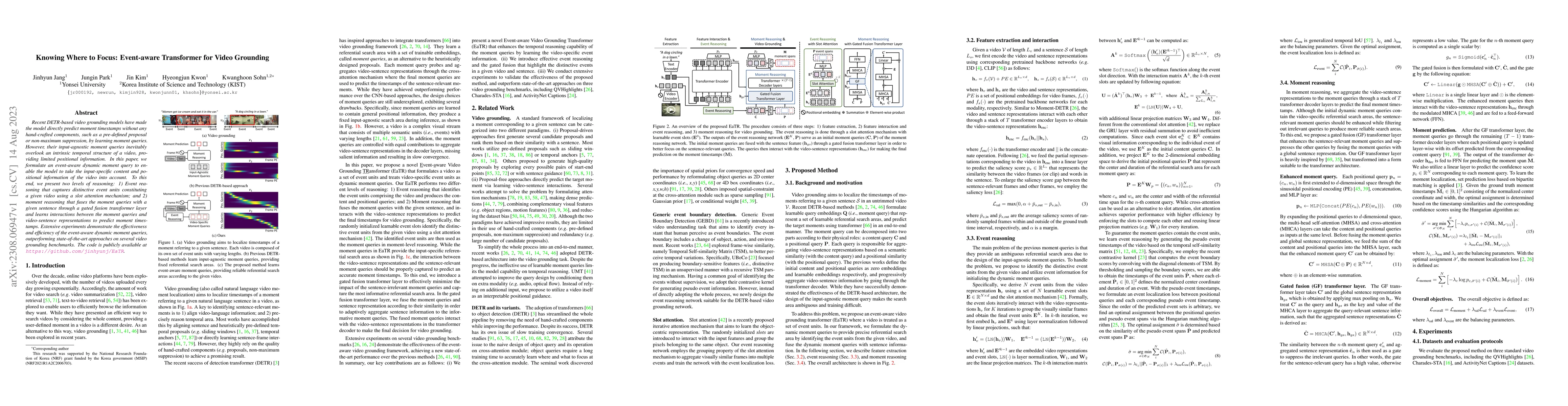 Thumbnail for Knowing Where to Focus: Event-aware Transformer for Video Grounding