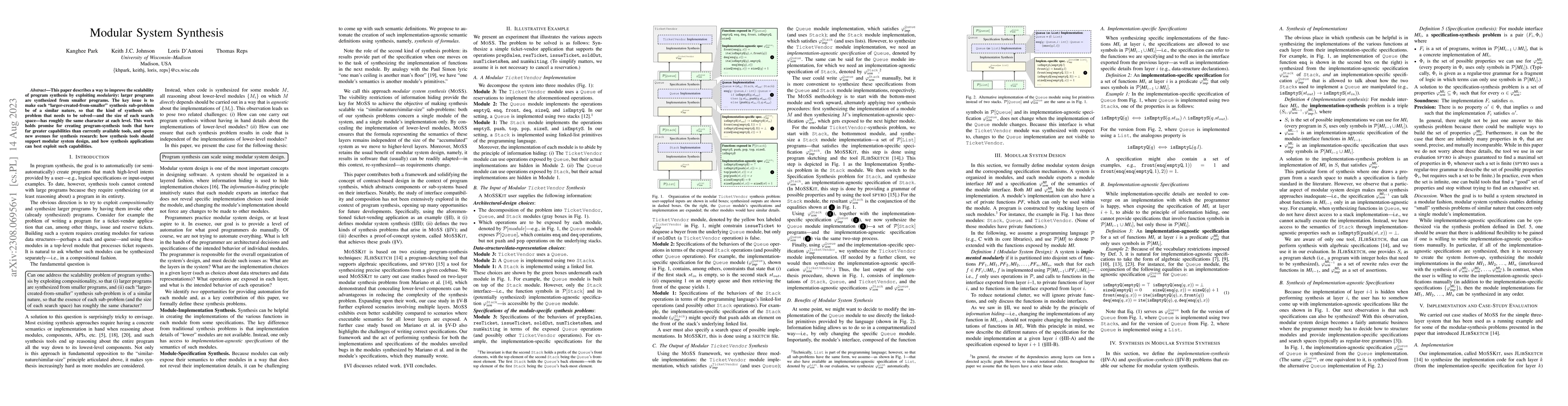 Thumbnail for Modular System Synthesis