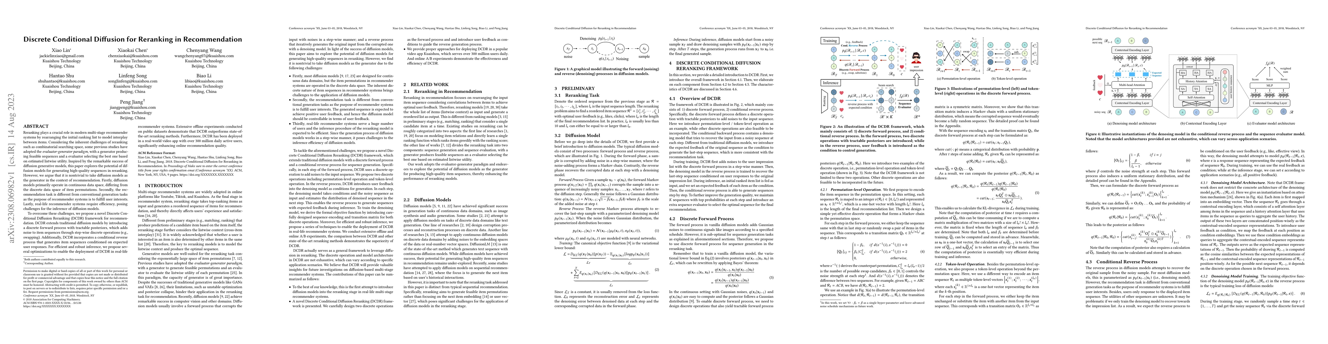 Thumbnail for Discrete Conditional Diffusion for Reranking in Recommendation