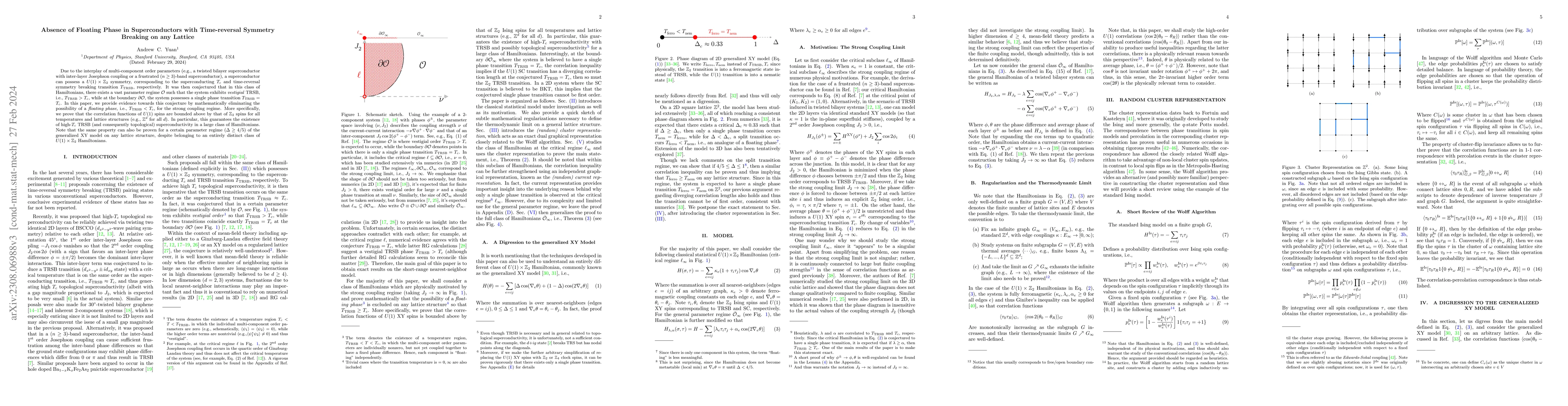 Thumbnail for Absence of Floating Phase in Superconductors with Time-reversal Symmetry
  Breaking on any Lattice