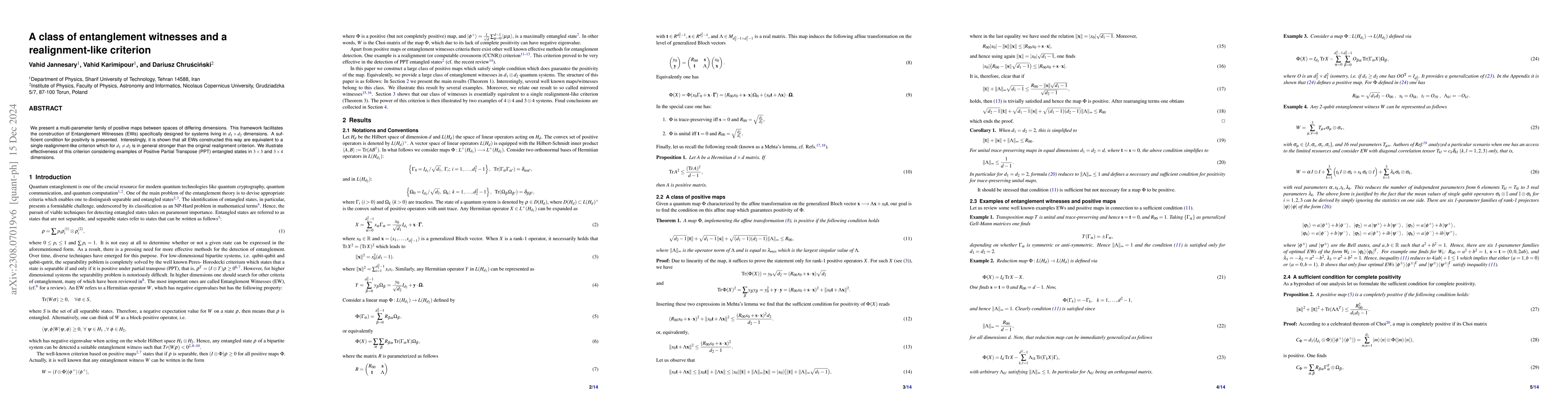 Thumbnail for An entanglement witness and an effective criterion for bipartite states
  of different dimensions