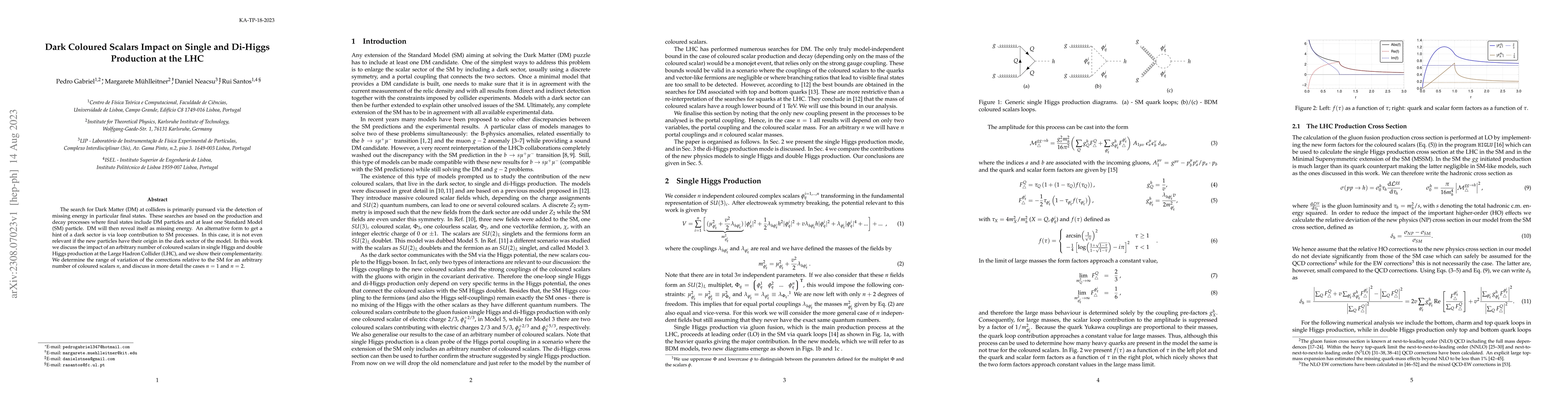 Thumbnail for Dark Coloured Scalars Impact on Single and Di-Higgs Production at the
  LHC