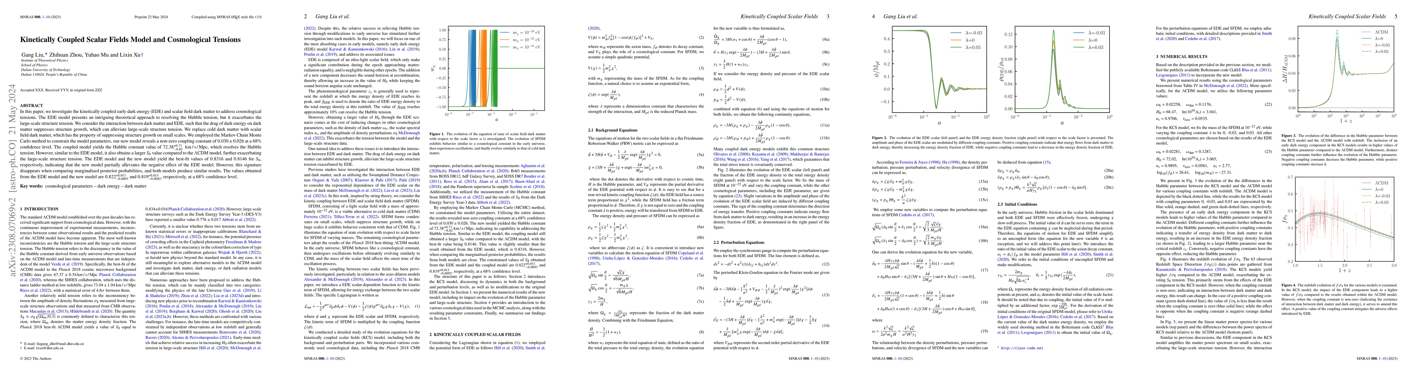 Thumbnail for Kinetically Coupled Scalar Fields Model and Cosmological Tensions