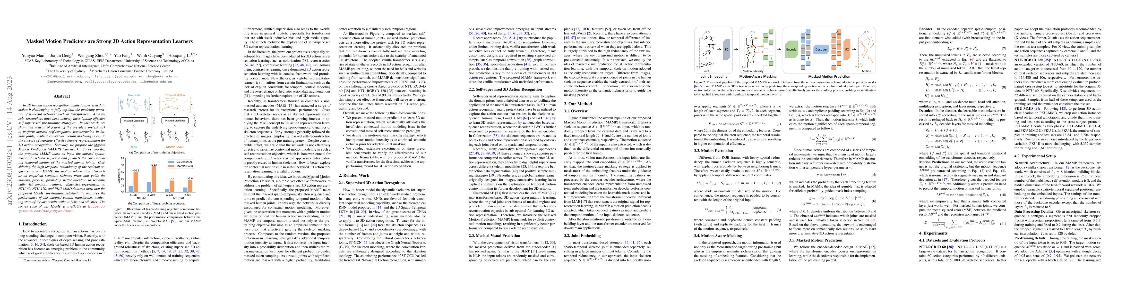 Thumbnail for Masked Motion Predictors are Strong 3D Action Representation Learners