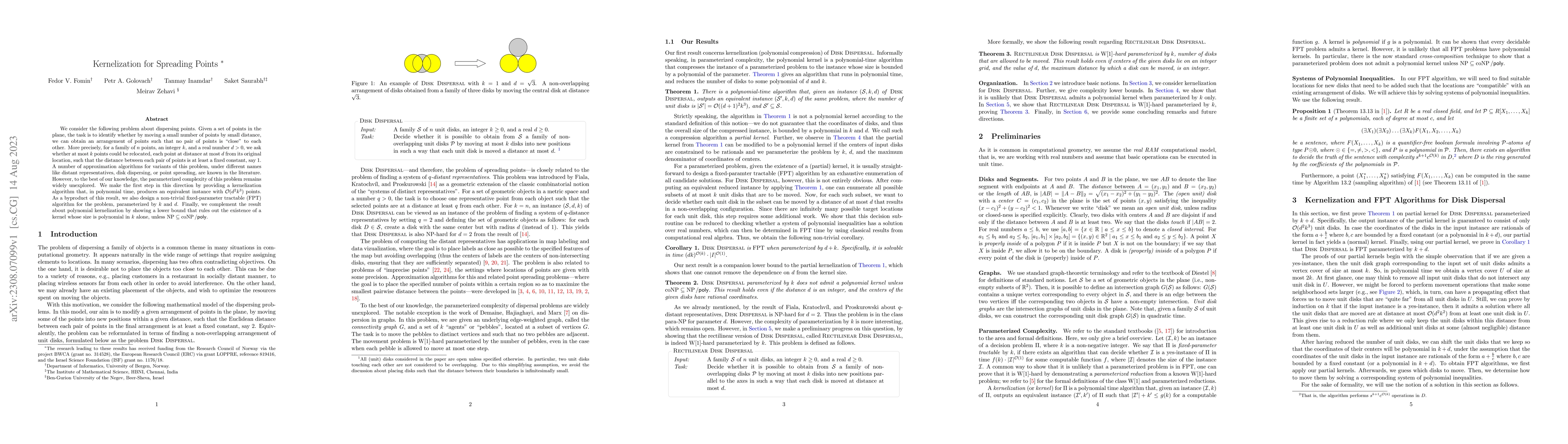Thumbnail for Kernelization for Spreading Points