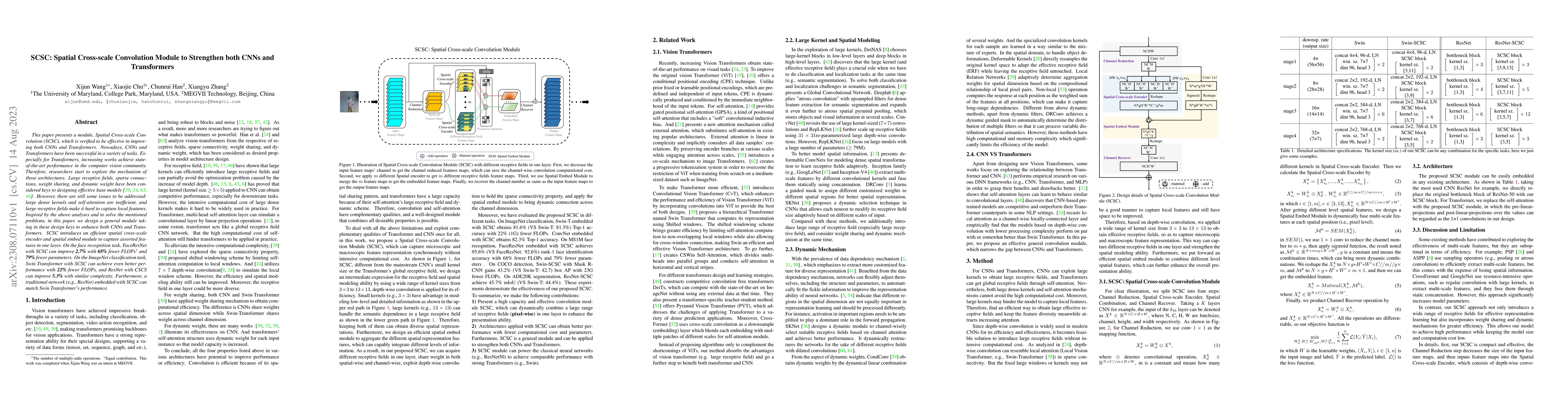 Thumbnail for SCSC: Spatial Cross-scale Convolution Module to Strengthen both CNNs and
  Transformers