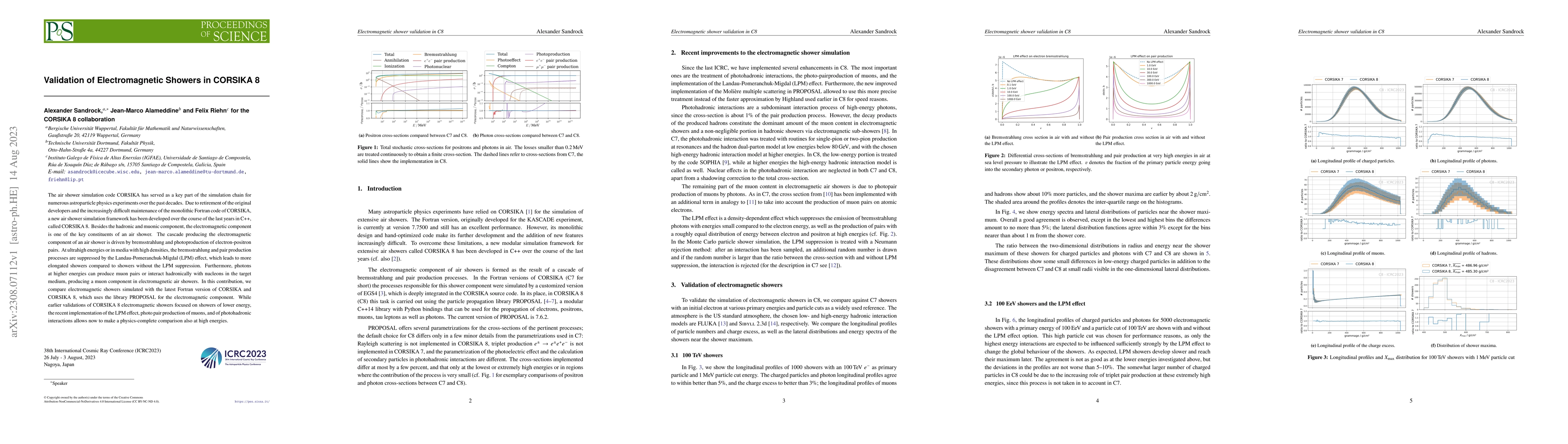 Thumbnail for Validation of Electromagnetic Showers in CORSIKA 8