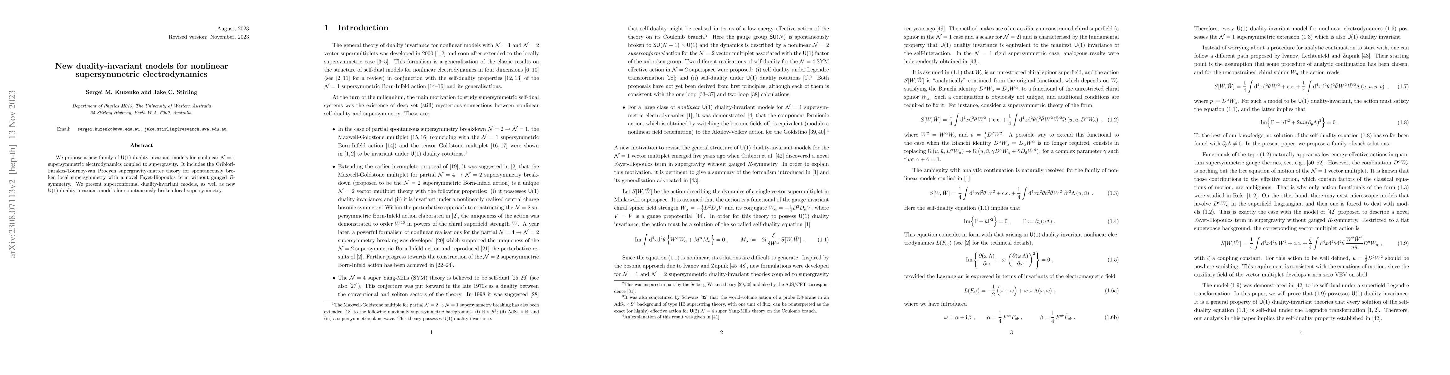 Thumbnail for New duality-invariant models for nonlinear supersymmetric
  electrodynamics