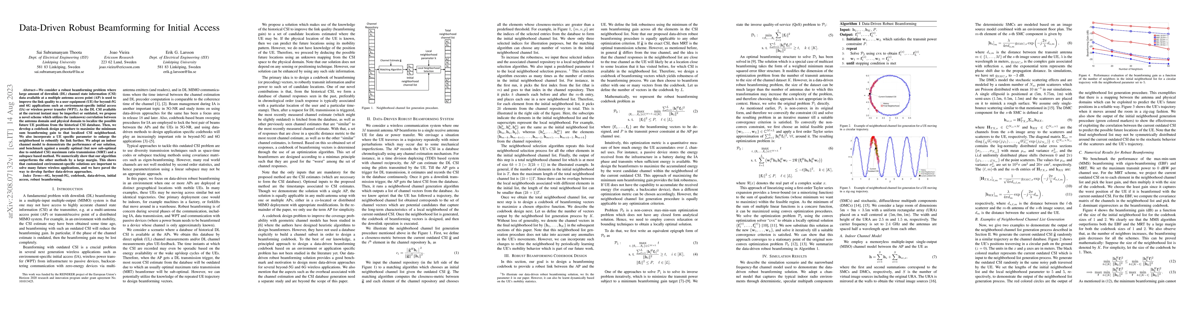 Thumbnail for Data-Driven Robust Beamforming for Initial Access