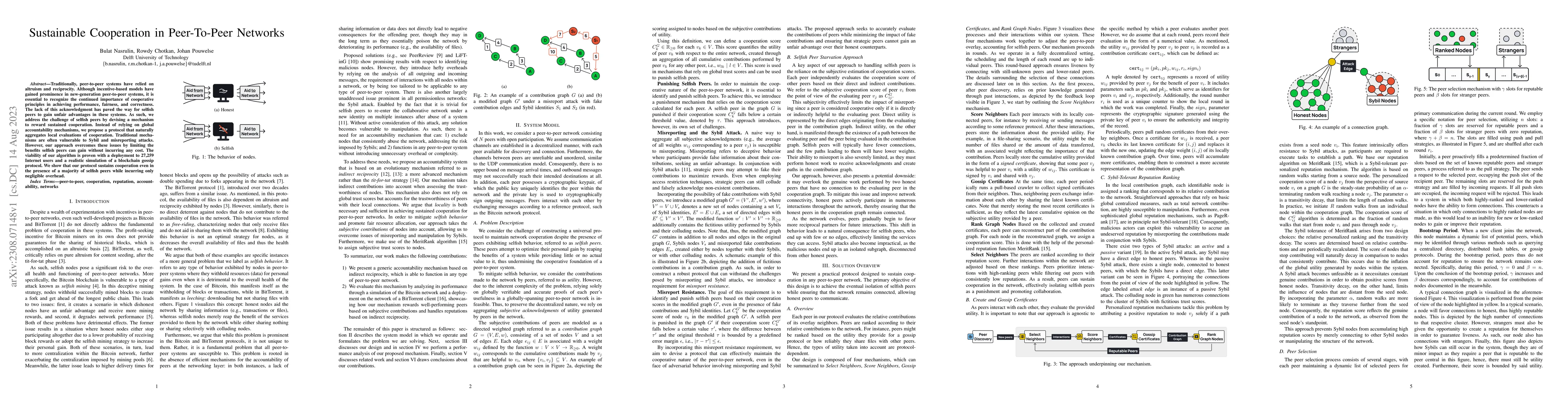 Thumbnail for Sustainable Cooperation in Peer-To-Peer Networks