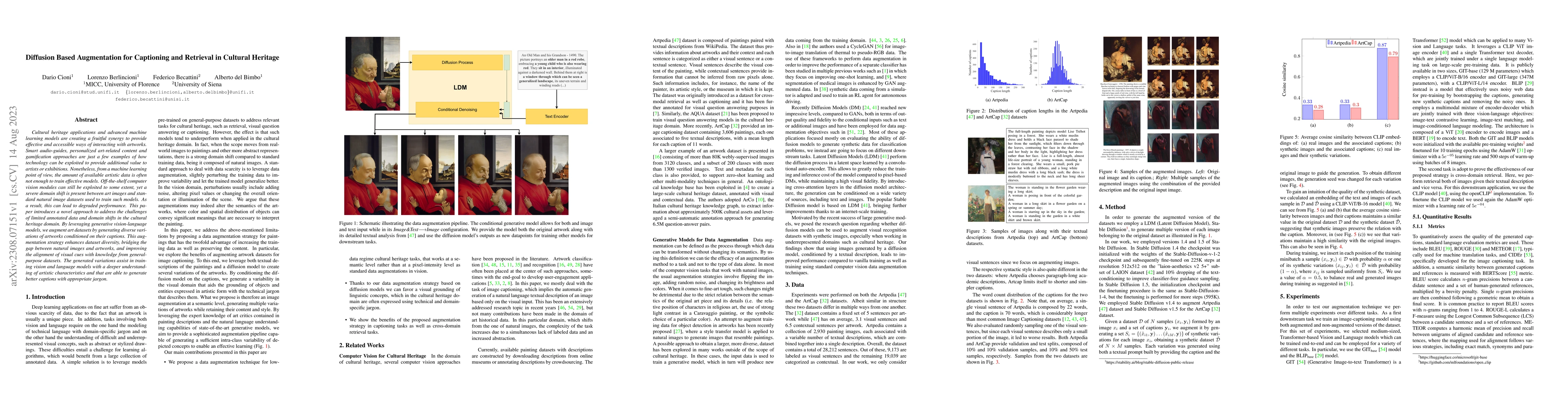 Thumbnail for Diffusion Based Augmentation for Captioning and Retrieval in Cultural
  Heritage
