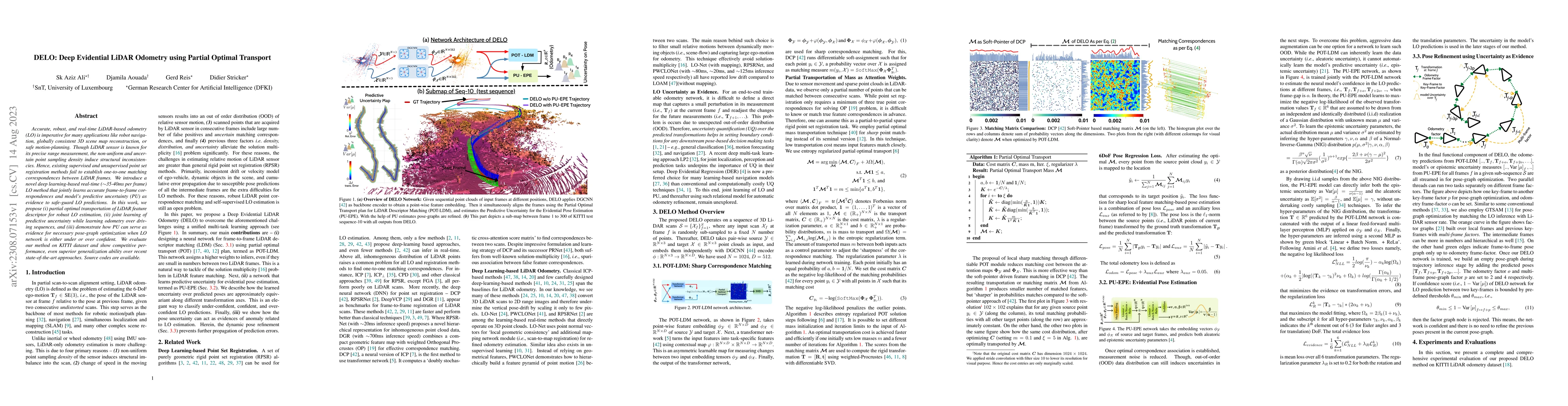 Thumbnail for DELO: Deep Evidential LiDAR Odometry using Partial Optimal Transport