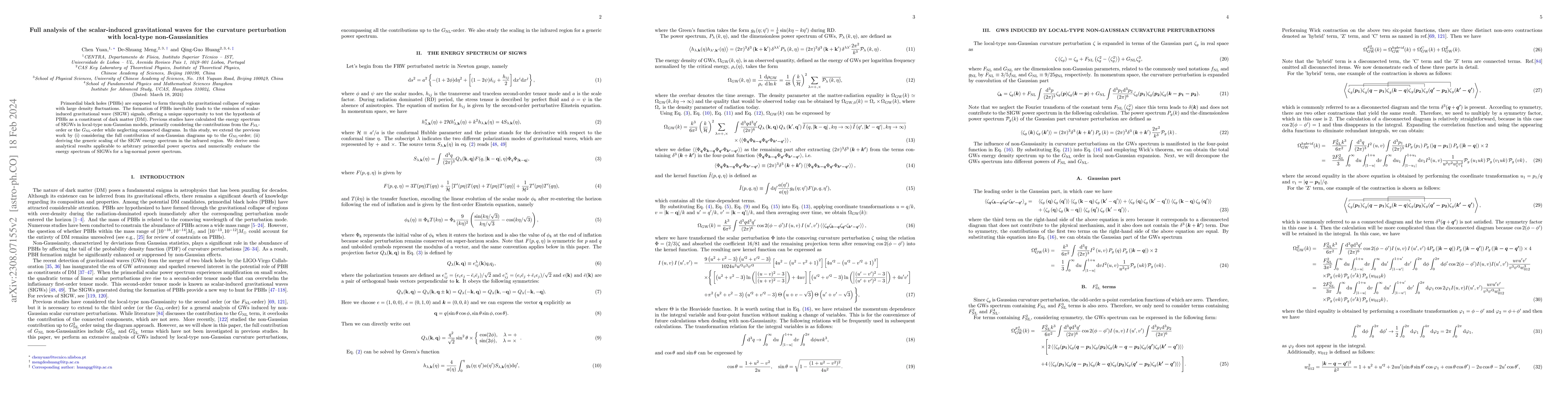 Thumbnail for Full analysis of the scalar-induced gravitational waves for the
  curvature perturbation with local-type non-Gaussianities