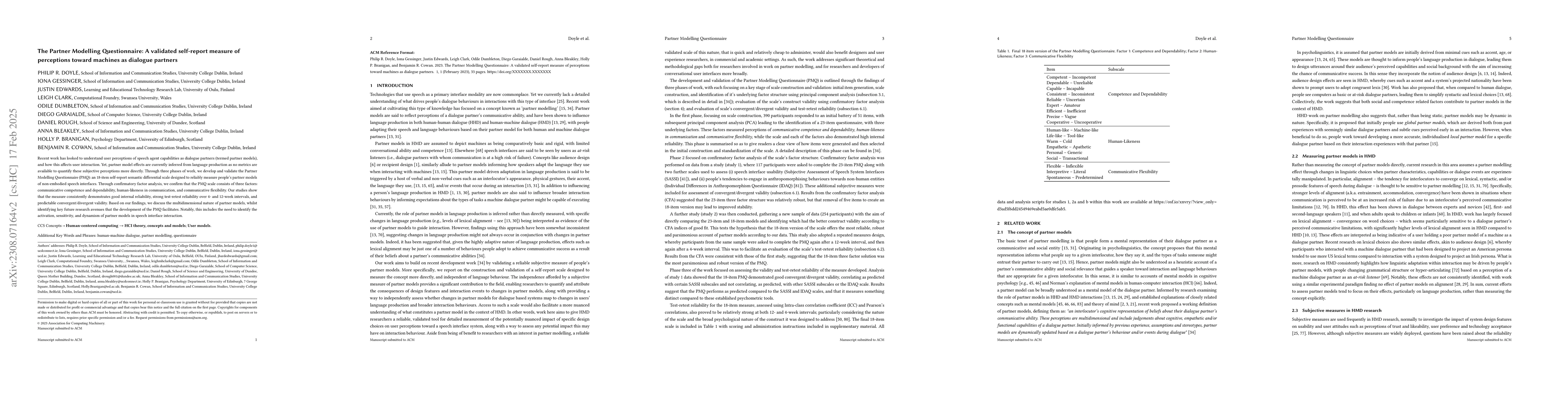 Thumbnail for The Partner Modelling Questionnaire: A validated self-report measure of
  perceptions toward machines as dialogue partners