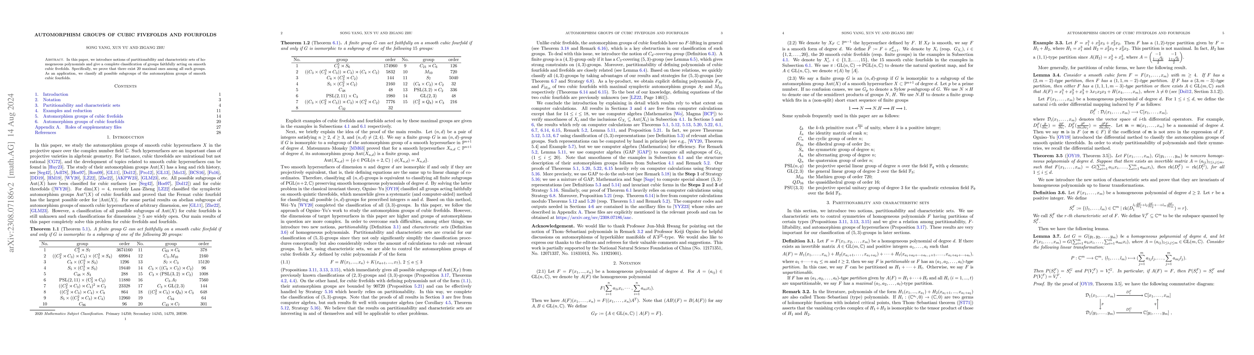 Thumbnail for Automorphism groups of cubic fivefolds and fourfolds