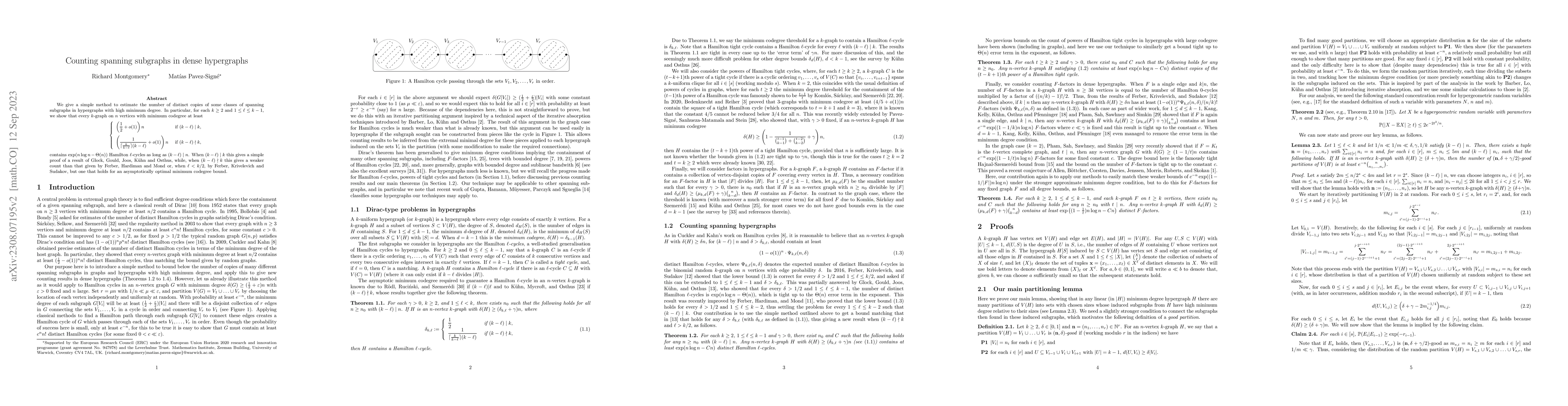Thumbnail for Counting spanning subgraphs in dense hypergraphs