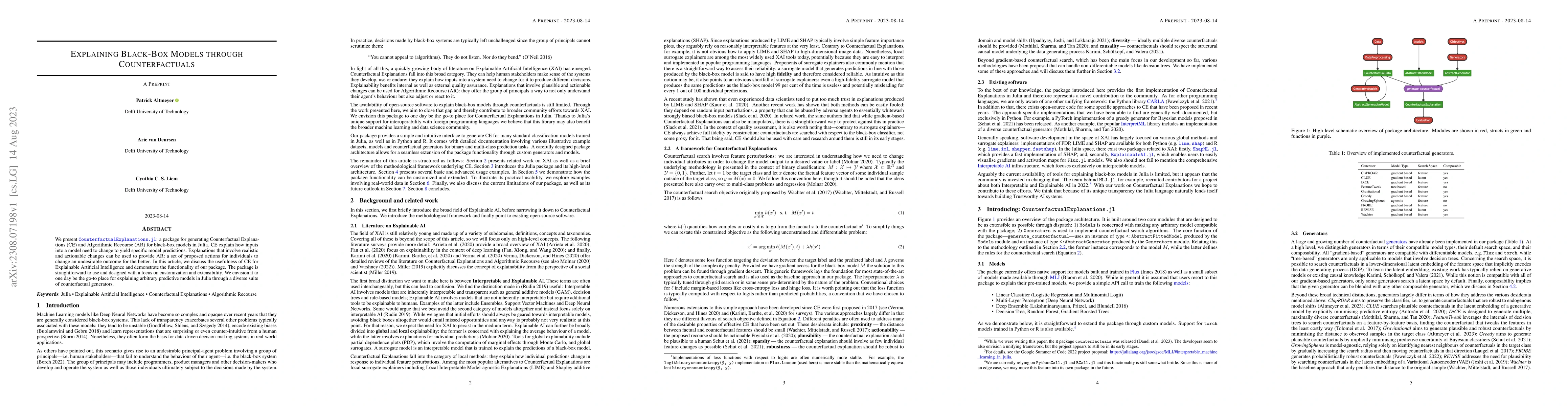 Thumbnail for Explaining Black-Box Models through Counterfactuals