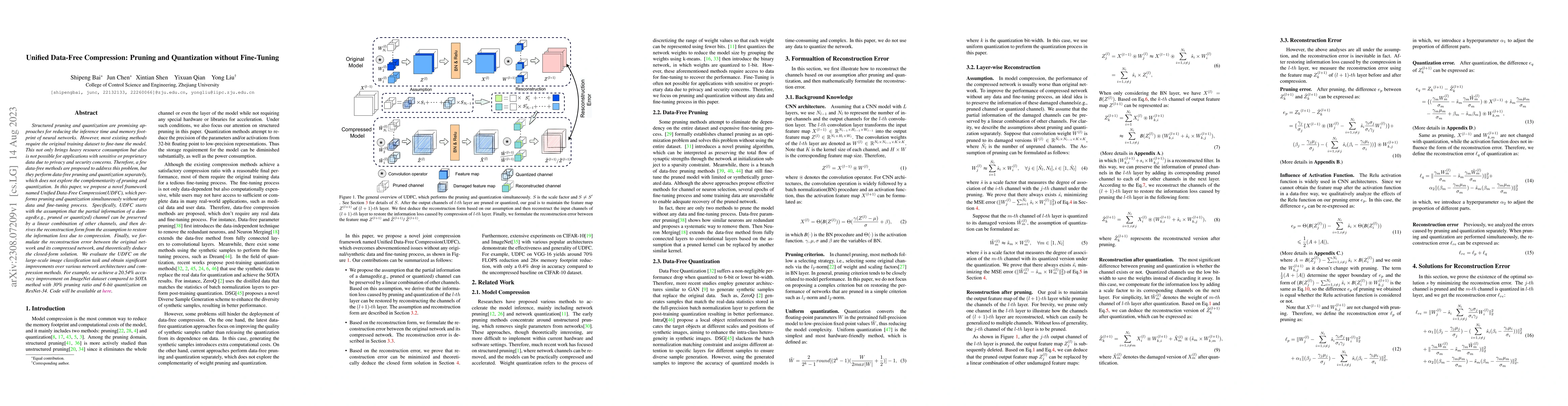 Thumbnail for Unified Data-Free Compression: Pruning and Quantization without
  Fine-Tuning