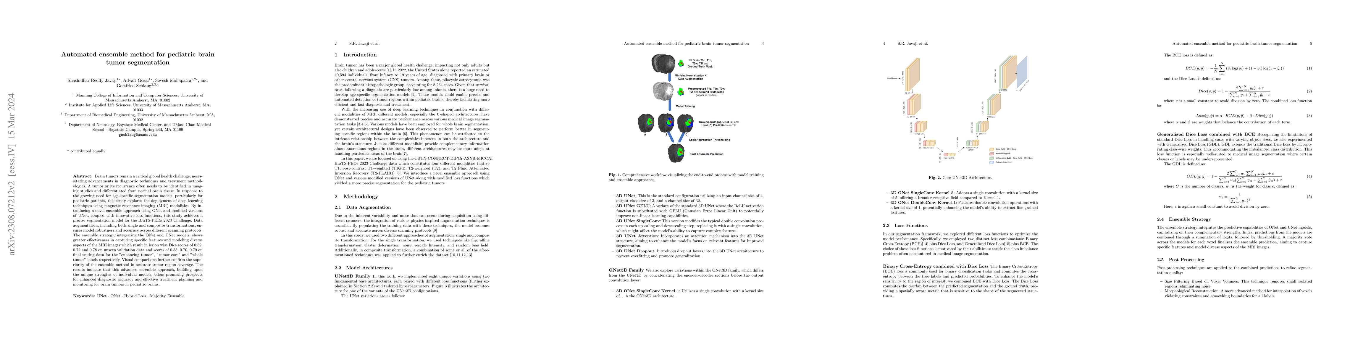 Thumbnail for Automated ensemble method for pediatric brain tumor segmentation