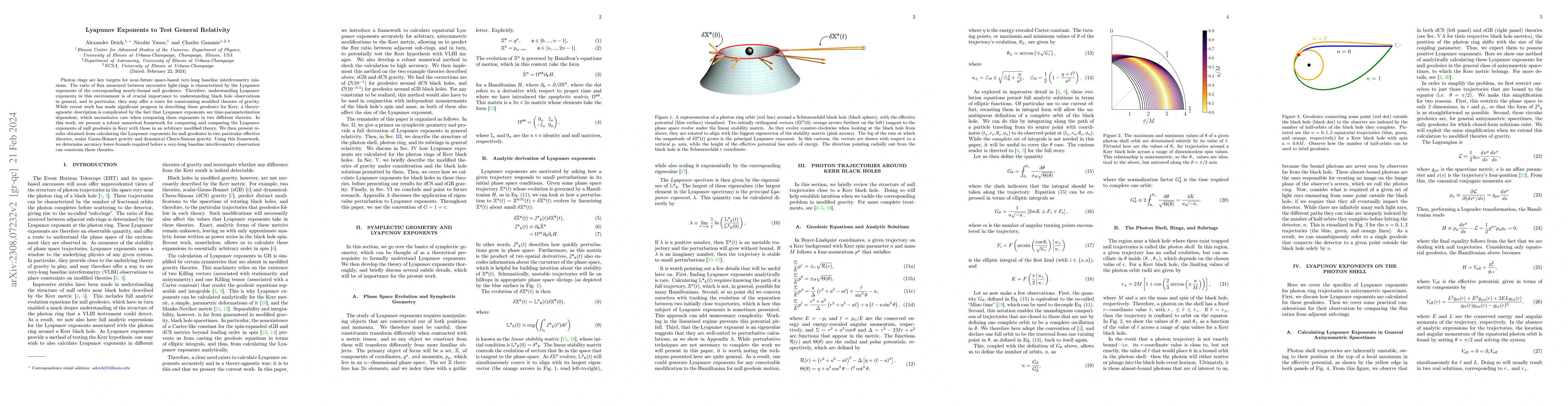 Thumbnail for Lyapunov Exponents to Test General Relativity
